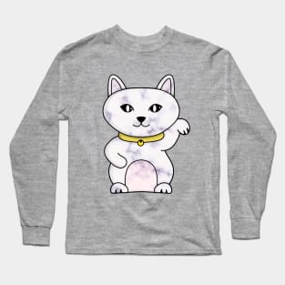 Marble Lucky Cat Long Sleeve T-Shirt